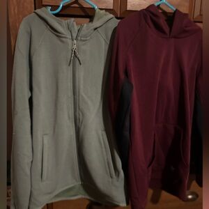 OshKosh B'gosh Maroon Jacket and All in Motion zip up hoodie